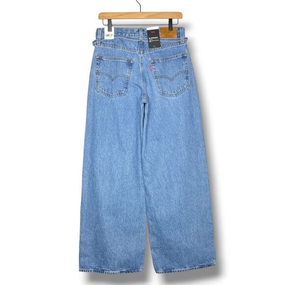 Levis Premium Womens XL Straight Denim Jeans Blue Mid Rise Baggy Loose Wide New - Picture 14 of 16